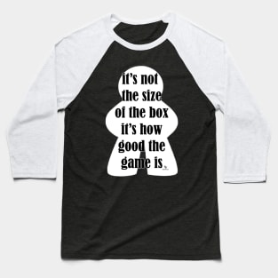 Not The Size Of Game Box Fun Slogan Baseball T-Shirt